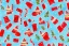 Placeholder: giftwrap pattern with watercolor of christmas stockings, children's book illustration, white parchment paper, wrapping paper, white linen, in the style of e. h. shepard