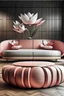 Placeholder: Reception furniture inspired by lotus flowers