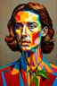 Placeholder: The narcissist is a mirror; Analytic Cubism; neo-surrealistic optical art
