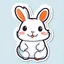 Placeholder: cute rabbit sticker template