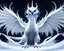 Placeholder: a detailed illustration of a white dragon with owl-like head, a white dragon with white owl head, realistic, detailed, dragon with fairy-like transparent glowing and sparkly wings standing in snow, silver lightning to the edges of the wings, glowing soft and smooth wings, fantasy art, highly detailed, intricate patterns on wings, shiny snowy background, soft studio lighting, foggy shiny smooth background, unreal engine, 64k