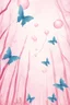 Placeholder: Butterflies and bubbles flying up to the sky through a pink birch forest