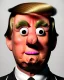 Placeholder: Portrait, Donald trump muppet, unreal engine 5, god lights, Sesame Street style, retro style, ray tracing, RTX, lumen lighting, ultra detail, volumetric lighting, 3d.