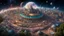 Placeholder: Wide-angle photorealistic fantasy cityscape of unearthly delights in the multiverse