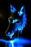 Placeholder: The ghost wolf, mask, blue light