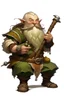 Placeholder: youn gblond bard mountain dwarf with flute dnd