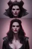 Placeholder: Amy Dumas as evil queen in black leather, leather, busty, cleavage, angry, rage, stern look. character design by cory loftis, fenghua zhong, ryohei hase, ismail inceoglu and ruan jia. unreal engine 5, artistic lighting, highly detailed, photorealistic, fantasy