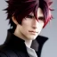 Placeholder: Detailed anime boy, crimson red hair, long classic taper hairstyle, dante dmc5 hairstyle, wolf ears protruding out, white trench coat, intricate details, full body portrait, keep head in frame, slight smile, black Japanese motif, concept art, highly detailed, digital painting, concept art, sharp focus, illustration, art by Yoji Shinkawa, WLOP and greg rutkowski and alphonse mucha and artgerm and yanjun Chen and Junji ito and Makoto Shinkai, HDR, octane render, highly detailed