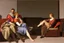 Placeholder: man and woman sit on sofa by Pontormo