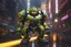 Placeholder: orisa in 8k anime cgi artstyle, venom them, neon effect, close picture, rain, apocalypse, intricate details, highly detailed, high details, detailed portrait, masterpiece,ultra detailed, ultra quality