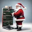 Placeholder: Santa Claus installing a Linux distribution