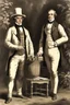 Placeholder: Illustrate a grand plantation setting in the 1800s, with Isaac Franklin and John Armfield as wealthy slave owners. Highlight their opulent lifestyle and the beginning of their partnership.