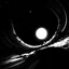 Placeholder: black and white outer space sun in the middle film noir