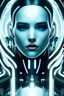 Placeholder: cyberpunk, head, women, portrai, tron