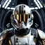 Placeholder: star wars bald male corellian pilot wearing gunmetal grey and black First Order TIE pilot armored flightsuit and helmet with gold trim inside the jedi temple, centered head and shoulders portrait, hyperdetailed, dynamic lighting, hyperdetailed background, 8k resolution, volumetric lighting, light skin, fully symmetric details