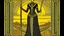 Placeholder: Tarot card of the Westworld film noir art nouveau theme of a Mars