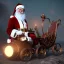 Placeholder: santa sitting in a steampunk sleigh, 4k, highly detailed, cinematic, ultra photorealistic, ultra realistic, volumetric lighting