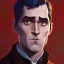 Placeholder: Portrait of a 30 year old warlock like Henry Cavill, Sherlock Holmes and Mary Poppins