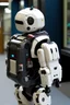 Placeholder: robot kawai attach on backpack