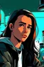 Placeholder: A brunette girl in a chem lab gets poisoned undramatically