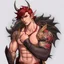 Placeholder: Give him more Yakuza Dragon Tattoo's on his arms.