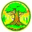 Placeholder: woods pine tree RPG MMO hotkey ability icon painterly