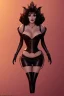 Placeholder: Joan Collins as evil queen in black leather, leather, busty, cleavage, angry, stern look. character design by cory loftis, fenghua zhong, ryohei hase, ismail inceoglu and ruan jia. unreal engine 5, artistic lighting, highly detailed, photorealistic, fantasy