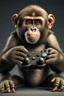 Placeholder: a realistic monkey holding a Xbox controller