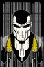 Placeholder: punisher sku;; in the style of Hiroshi Nagai