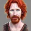 Placeholder: Portrait of Courtney Gains as a ruggedly handsome but joyful roguish pirate, charismatic, attractive male, masculine, perfect, precisely detailed, lightly freckled face, meticulously detailed multi-hued ginger carrot colored cherry fire red hair; Malachai of the corn; fantasy, intricate, elegant, highly detailed, digital painting, artstation, concept art, matte, sharp focus, illustration, art by artgerm and greg rutkowski and alphonse mucha