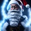 Placeholder: All Black Santa, ghost, wearing high tech mask, white smoke, dark, rage, high definition, ultra 8 k, volumetric lighting, blue fire, fog red rain