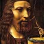 Placeholder: leonardo da vinci, crazy, playing drums, steampunk, art nouveau,