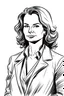 Placeholder: outline art of a confident woman