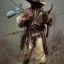 Placeholder: Insanely detailed photograph of an “ a mustachioed cowboy warrior ” with worn Sombrero, worn charo,cigar,crossbow in hand, hyperdetailed painting by Ismail Inceoglu Huang Guangjian and Dan Witz CGSociety ZBrush Central fantasy art album cover art,8K, hdr, mysterious, flickeringlights ,Stoic