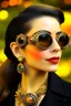 Placeholder: Beautiful of Dutch girl wearing sunglasses with Medieval brooch jewelry., Brooch, gold brooch and daimond, brooches for multiway dresses, decorative jewelry, designed to be attached to garments, decorated with enamel or with gemstones, The best brooch jewelry designs, wildlife as gold brooch design, modern brooches