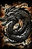 Placeholder: dragon ink logo, leather background