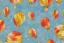 Placeholder: giftwrap pattern with watercolor of hot air balloons, children's book illustration, white parchment paper, wrapping paper, white linen, in the style of e. h. shepard, in the style of classic winnie the pooh