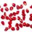 Placeholder: pomegranate in water drops, transparent background