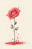 Placeholder: illustration of standing rose but petals falling one piece