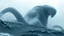 Placeholder: cthulhu rising from the ocean, huge sense of scale, enormous creature, overcast day, heavy rain, wide angle lens, 3D studio max, wildlife photography, realism