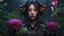 Placeholder: Expressively detailed and intricate 3d rendering of a hyperrealistic: asian girl, cyberpunk plants and flowers, neon, vines, flying insect, front view, dripping colorful paint, tribalism, gothic, shamanism, cosmic fractals, dystopian, dendritic, artstation: award-winning: professional portrait: atmospheric: commanding: fantastical: clarity: 16k: ultra quality: striking: brilliance: stunning colors: amazing depth