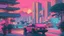 Placeholder: soothing 80s Japanese city ,