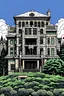 Placeholder: punisher sku;; CITY MANSION ON THE HILLLS in the style of Hiroshi Nagai