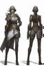 Placeholder: A female cleric dressed for the cold with a sword.