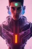 Placeholder: cyberpunk, head, men, portrai, tron