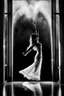 Placeholder: behind a glass door is a dark silhouette of a dancing woman, high quality, highly detailed, stunning, high realistic picture, impressive, sharp focus, perfect body, perfect shot, professional photo, noir