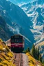 Placeholder: A train truck in stunning mountain landscape, mountain gorge, bright color palette, high detail, perfect composition, gcinematic shot, intricate details, hyperdetail.the collide with the anther train