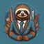 Placeholder: a t-shirt design of A sloth dressed as a high-speed stock trader with the caption "Speed is Overrated."