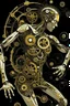 Placeholder: mechanical man punk cypher dancing detailed cogs and screws leonardo da vinci style detail STYLE OF Hiroshi Nagai