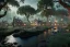 Placeholder: Immersive​ fantasy elven town city in the deep forest with ancient elder tree beautiful nature river 4k full hd